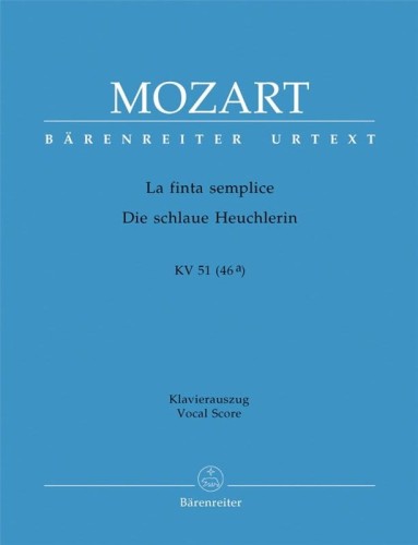 Wolfgang Amadeus Mozart - La finta semplice KV 51 (46a) - Udana naiwność - nuty na głos + wyciąg fortepianowy