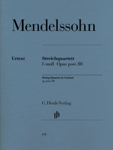 Felix Mendelssohn-Bartholdy: String Quartet f minor op. post. 80 - Streichquartett f-moll - nuty na kwartet smyczkowy