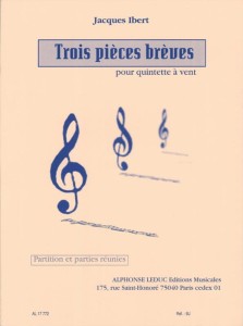 Jacques Ibert: Trois pieces breves pour quintette a vent - nuty na kwintet dęty drewniany