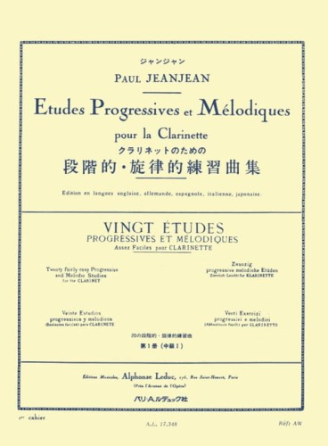 Paul Jeanjean: Etudes Progressives et Melodiques pour la Clarinette 1 - etiudy progresywne i melodyczne - nuty na klarnet