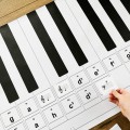 Pianino klawiatura mata edukacyjna - nauka nut i ich położenia