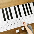 Pianino klawiatura mata edukacyjna - nauka nut i ich położenia