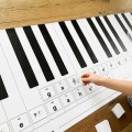 Pianino klawiatura mata edukacyjna - nauka nut i ich położenia