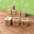 Muzyczne kostki drewniane - dźwięki z krzyżykami nauka nut