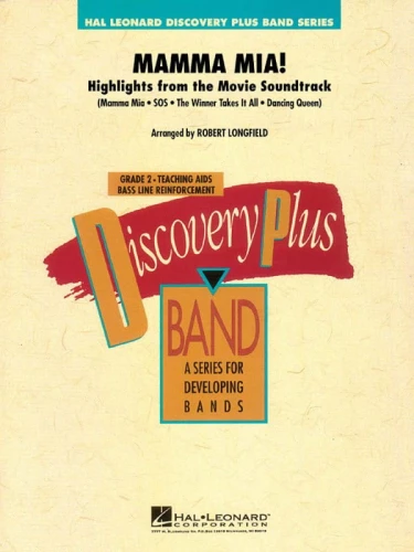 Discovery Plus Band: Abba - Mamma Mia! Highlights from the Movie Soundtrack (Score & Parts) - nuty na młodzieżową orkiestrę dętą