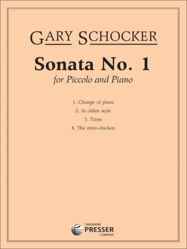 Gary Schocker: Sonata No. 1 for Piccolo and Piano - nuty na flet piccolo z fortepianem