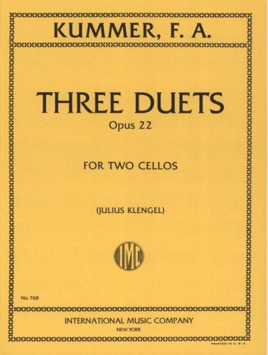 Friedrich August Kummer: Three Duets op. 22 for Two Cellos - Julius Klengel - nuty na duet wiolonczelowy