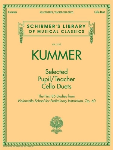Friedrich August Kummer: Selected Pupil / Teacher Cello Duets - nuty na dwie wioloczele uczeń nauczyciel