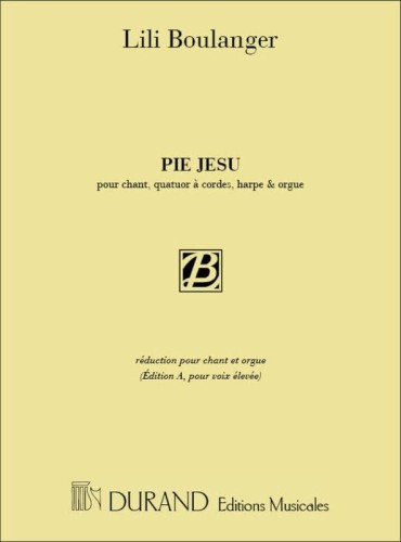 Lili Boulanger: Pie Jesu pour chant et orgue - nuty na głos wysoki i organy