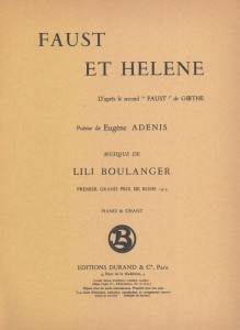 Lili Boulanger: Faust et Helene pour chant et piano - nuty na głos z fortepianem