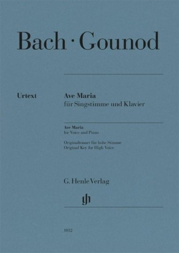 Jan Sebastian Bach, Charles Gounod: Ave Maria - Original Key for High Voice - nuty na głos wysoki i fortepian