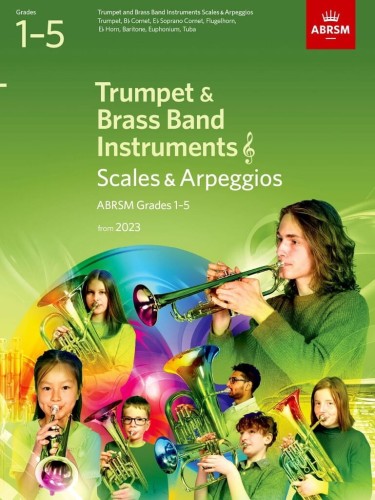 Scales and Arpeggios for Trumpet - ABRSM Grades 1-5 - 2023 - gamy i pasaże na trąbkę i instrumenty dęte blaszane w kluczu wiolinowym