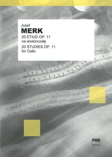 Joseph Merk: 20 etiud op. 11 -  nuty na wiolonczelę