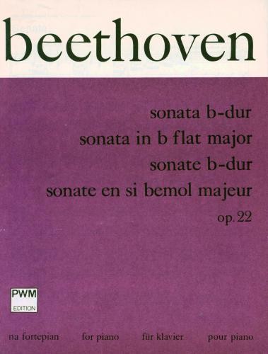 Ludwig van Beethoven: Sonata fortepianowa B-dur op. 22 - nuty na fortepian