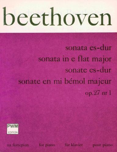 Ludwig van Beethoven: Sonata fortepianowa Es-dur op. 27 nr 1 - nuty na fortepian