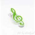 Spinacz klips do nut zielony klucz wiolinowy
