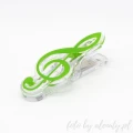 Spinacz klips do nut zielony klucz wiolinowy