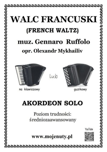 Walc francuski - French Waltz - Gennaro Ruffolo - nuty na akordeon klawiszowy lub guzikowy