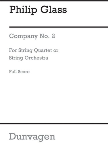 Philip Glass: String Quartet No. 2 'Company' - kwartet smyczkowy - partytura