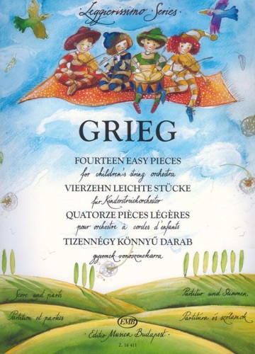Edvard Grieg: Fourteen Easy Pieces (Score & Parts) - 14 łatwych utworów - nuty na dziecięcą orkiestrę smyczkową w 1 pozycji