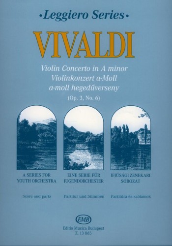 Antonio Vivaldi: Koncert skrzypcowy a-moll RV 356 op. 3 nr 6 (Score & Parts) - nuty na szkolną orkiestrę smyczkową