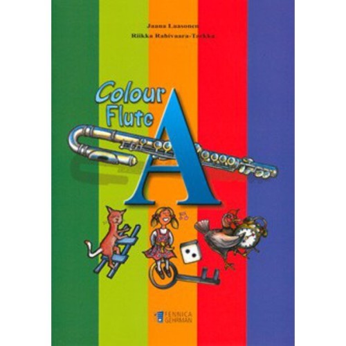 Riikka Rahivaara-Tarkka, Jaana Laasonen: Colour Flute Book A - szkoła gry na flet poprzeczny dla dzieci w systemie Colourstrings - nuty na flet poprzeczny