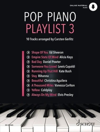 Pop Piano Playlist 3 - Carsten Gerlitz (+ audio online) - 10 utworów popowych - nuty na fortepian