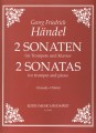 Georg Friedrich Handel: 2 Sonatas for Trumpet and Piano - 2 sonaty HVW 363b i HWV 369 - nuty na trąbkę i fortepian