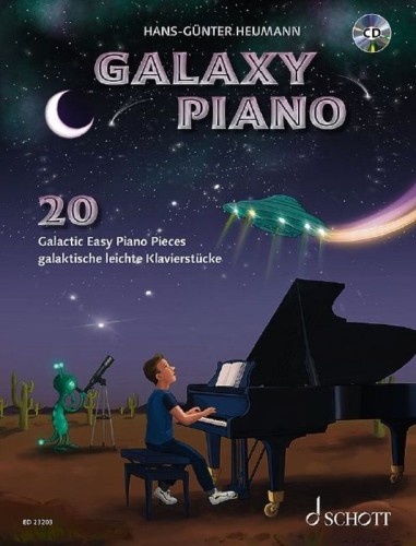 Hans-Gunter Heumann: Galaxy Piano - 20 łatwych utworów galaktycznych - nuty na fortepian (+ płyta CD)