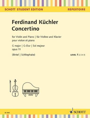 Ferdinand Kuchler: Concertino G-dur op. 11 for Violin and Piano - nuty na skrzypce z fortepianem
