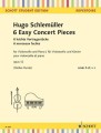 Hugo Schlemueller: 6 Easy Concert Pieces op. 12 - sześć łatwych utworów koncertowych - nuty na wiolonczelę i fortepian