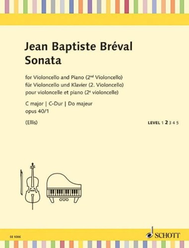 Jean Baptiste Breval: Sonata C-dur op. 40 nr 1 - nuty na wiolonczelę z fortepianem lub drugą wiolonczelę