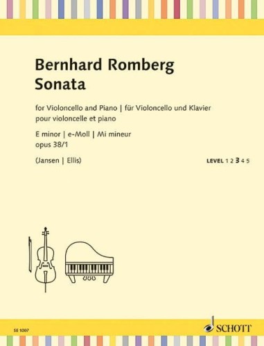 Bernhard Romberg: Sonata e-moll op. 38 nr 1 for Violoncello and Piano - nuty na wiolonczelę z fortepianem