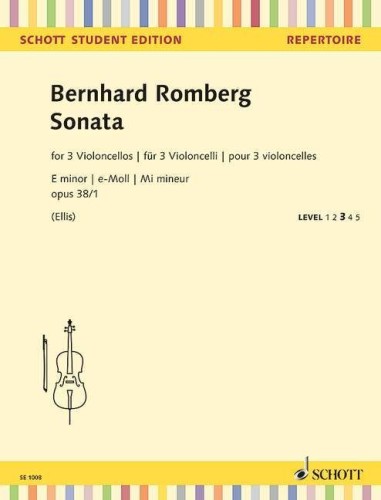 Bernhard Romberg: Sonata e-moll op. 38 nr 1 for 3 Violoncellos - nuty na trio wiolonczelowe