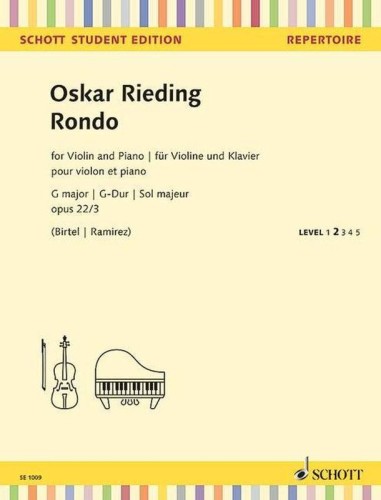 Oskar Rieding: Rondo G-dur op. 22 nr 3 - nuty na skrzypce i fortepian