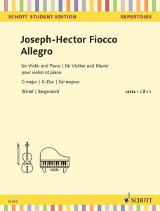 Joseph-Hector Fiocco: Allegro G-dur - nuty na skrzypce i fortepian