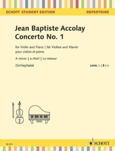 Jean Baptiste Accolay: Concerto nr 1 a-moll - I koncert skrzypcowy - nuty na skrzypce i fortepian