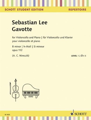 Sebastian Lee: Gavotte h-moll op. 112 - nuty na wiolonczelę i fortepian