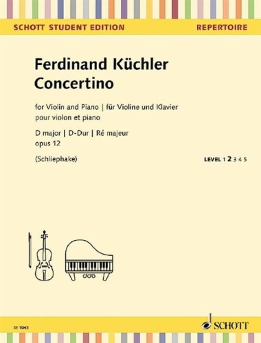 Ferdinand Kuchler: Concertino D-dur op. 12 - nuty na skrzypce i fortepian