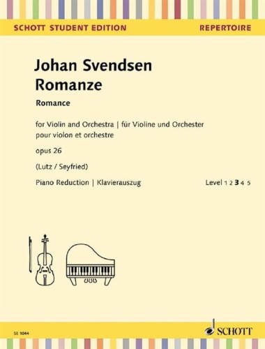 Johan Svendsen: Romanze op. 26 - Romance for Violin and Orchestra - Romans - nuty na skrzypce i fortepian