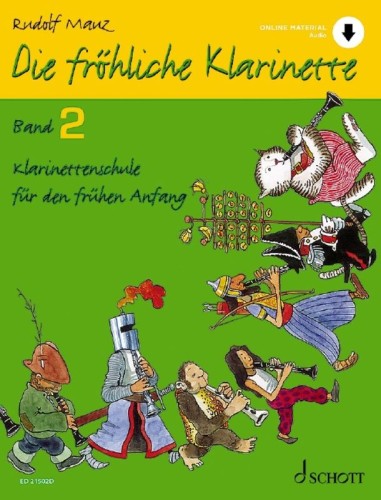 Die Frohliche Klarinette 2 - Rudolf Mauz (+ audio online) - szkoła gry na klarnecie dla początkujących