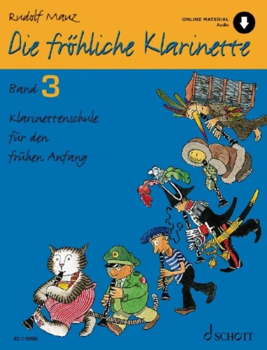 Die Frohliche Klarinette 3 - Rudolf Mauz (+ audio online) - szkoła gry na klarnecie dla początkujących