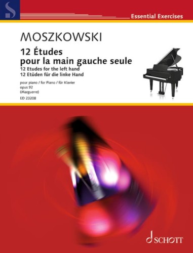 Maurycy Moszkowski: 12 Etudes pour la main gauche seule op. 92 - 12 etiudy na lewą rękę - nuty na fortepian