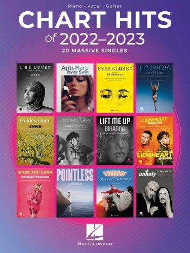 Chart Hits Of 2022-2023 (PVG) - 20 najpopularniejszych singli - nuty na fortepian, melodia, akordy gitarowe i słowa piosenek