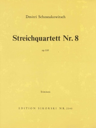 Dymitr Szostakowicz: Streichquartett nr 8 op. 110 - VIII kwartet smyczkowy c-moll - nuty na kwartet smyczkowy
