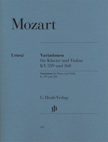 Wolfgang Amadeus Mozart: Variations for Piano and Violin - Wariacje KV 359 i 360 - nuty na skrzypce i fortepian