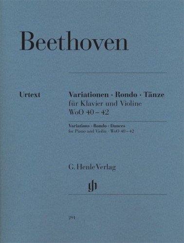 Ludwig van Beethoven: Variations, Rondo, Dances for Piano and Violin WoO 40-42 - Wariacje, Rondo i Tańce - nuty na skrzypce i fortepian
