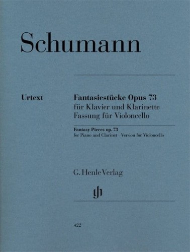 Robert Schumann: Fantasy Pieces op. 73 for Piano and Clarinet - version fo Cello - Utwory fantastyczne - nuty na wiolonczelę i fortepian