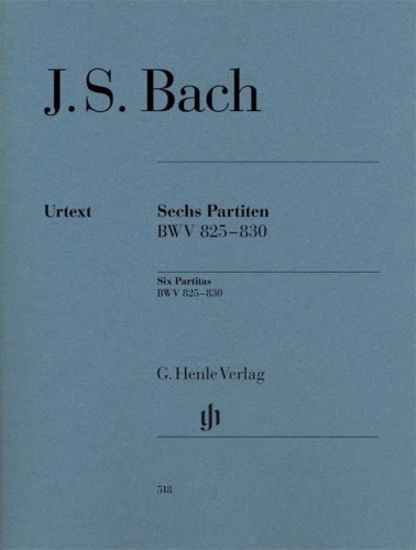 Johann Sebastian Bach: Six Partitas BWV 825-830 - 6 partit - nuty na fortepian