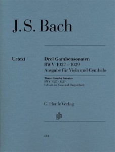 Johann Sebastian Bach: Three Gamba Sonatas BWV 1027-1029 - 3 sonaty - nuty na altówkę i fortepian lub klawesyn